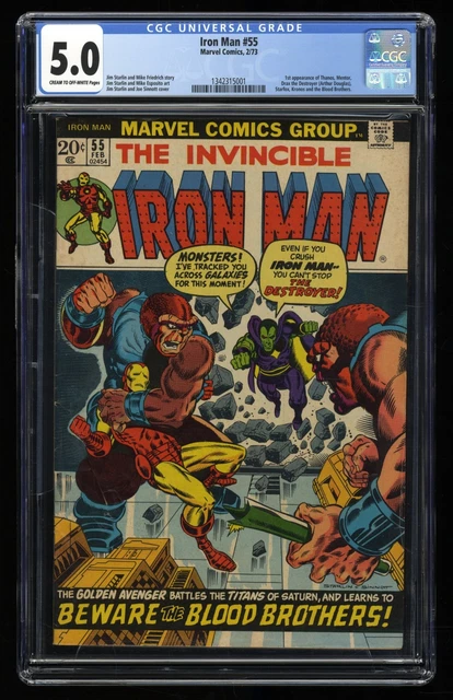 Iron Man #55 CGC VG/FN 5.0 1st Appearance Thanos! Drax the Destroyer!