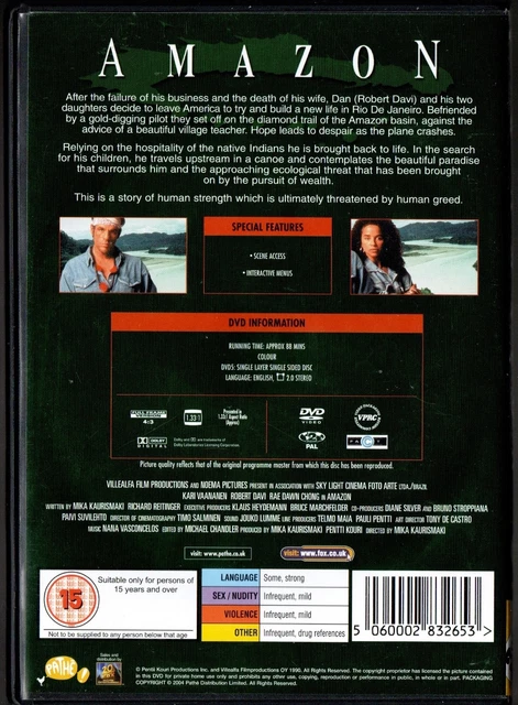 AMAZON 1990 DVD Kari Vaananen Robert Davi 90s Action Adventure Film