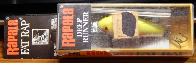 Vtg Rapala Finland balsa Wood Fat Rap FR-5 Perch FISHING LURE