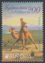 Kazakistan n. Michel 794 Europa 13, veicoli postali, cavaliere cammello (200)