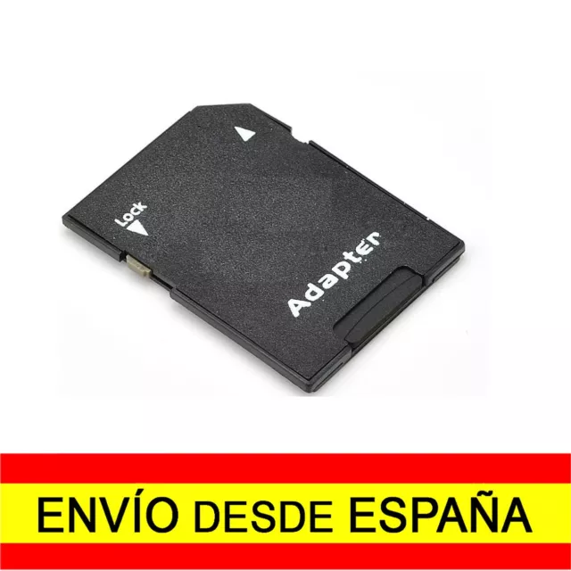 Adaptador Tarjeta Micro SD a SD  Secure Digital Adapter Color Negro a0888