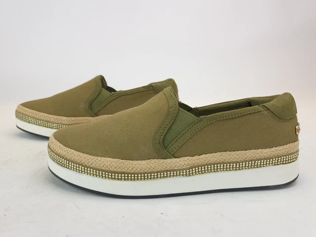 Scarpe da ginnastica slip on verdi cachi ORIGINALI taglia 3 EU 36