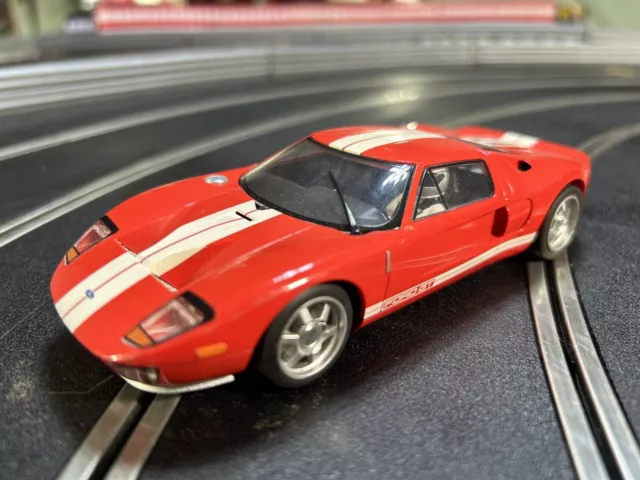 1/32 Slot Car Scalextric Ford Gt Red Street Road Racer Excellent