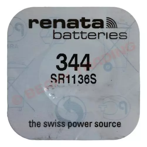 344 SR1136SW | RENATA Swiss | Silver Oxide Watch Battery |1.55v| 1 x Single Pack