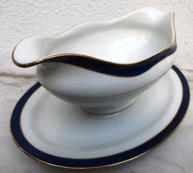 Alte Johann Haviland Waldershof - Sauciere  Blau Gold 1920 - 1930 Sossengiesser