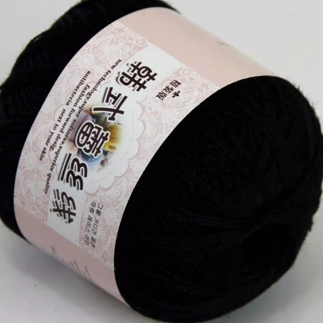 Luxurious 1ballx50g Hand DIY Wear Cotton Lace Crochet Shawl Knitting Yarn 11