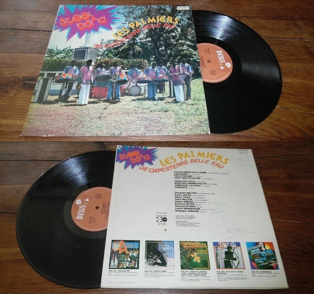 LES PALMIERS DE CAPESTERRE BELLE EAU LP French Steel Band West Indies 77'