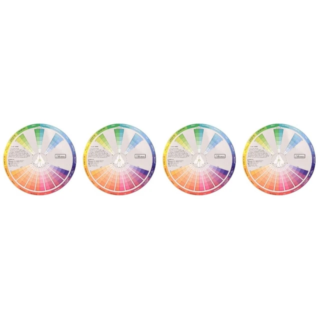 4pcs Creative Color Couleur Apprentissage Rotation Rotation Color Board Chart