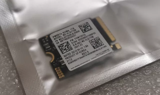 NEW M2 2230 SSD 1TB NVMe PCIe PM991 for Microsoft Surface Pro X 7+