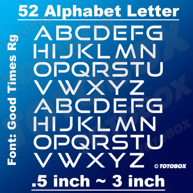 2 Sets Letter Alphabet Decals Sticker Window Door Wall Car Decal