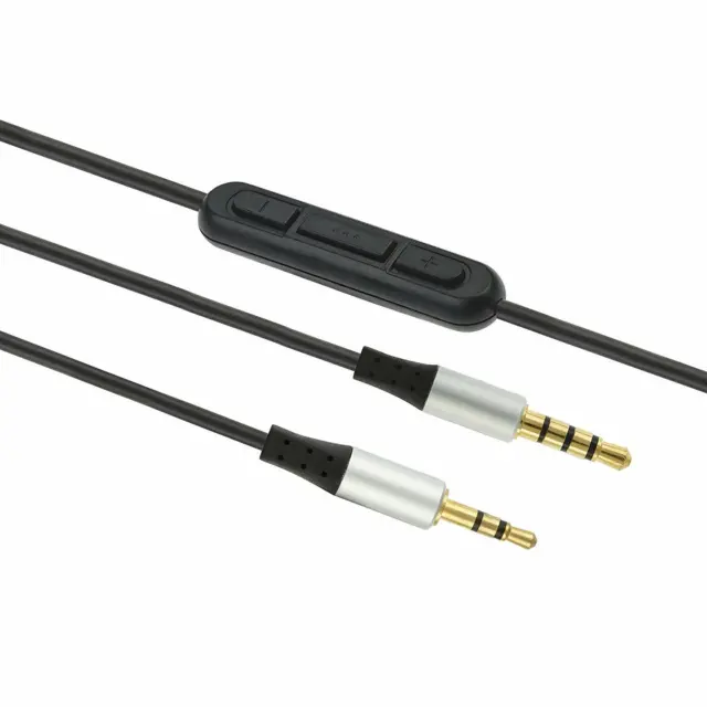 Bose QC25 Replacement Audio cable with Remote & Mic, Gold Plated