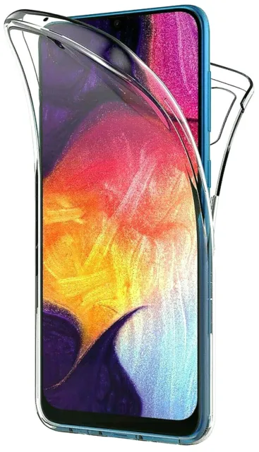 Cover Per Samsung Galaxy A10 A20E A30 A40 A50 A70 Trasparente Fronte Retro 360