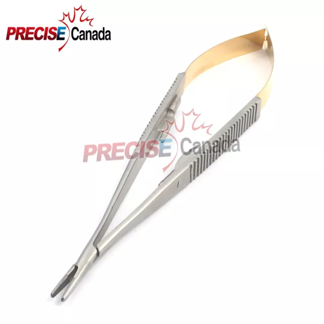 PRECISE CANADA 2 Pcs. TC Castroviejo Needle Holder Str. 14cm dental instruments