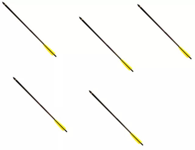 Ek Archery Set  5 X Freccia Dardo Balestre  In Alluminio 20 Pollici Nero D024B
