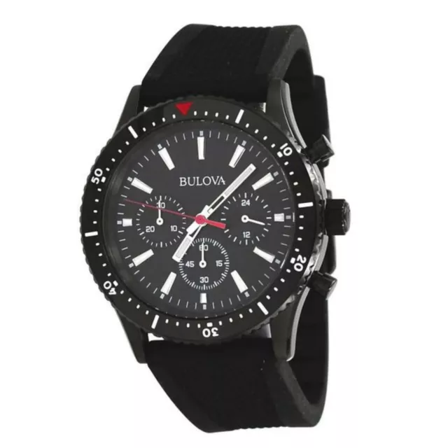 Black IP Chronograph Sport Watch - Bulova Men's Watch