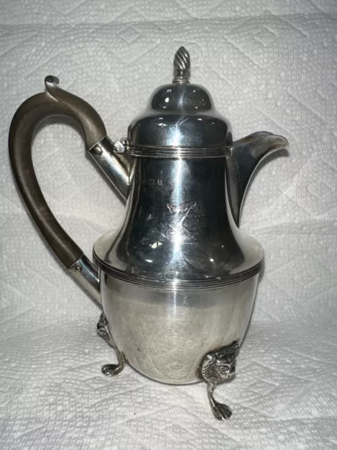 Vintage Sterling Silver Coffee/tea Pot with Wood Handle