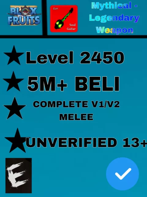 UNVERIFIED Blox Fruit : MAX Level 2450