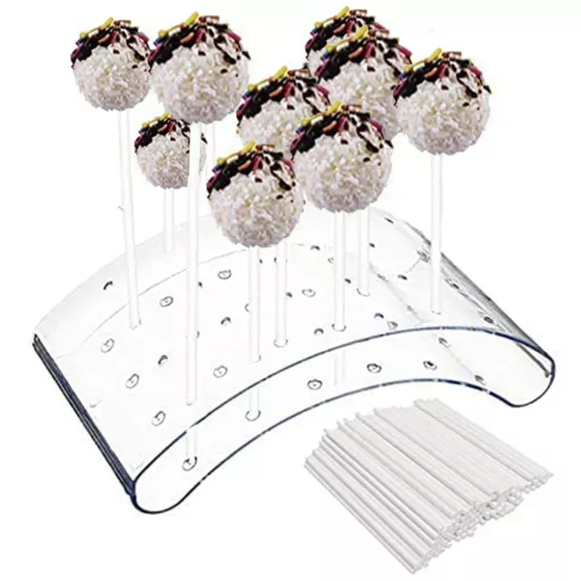 20 Holes Acrylic Lollipop Cake Pop Stand Holder Wedding Server Cake Pop^