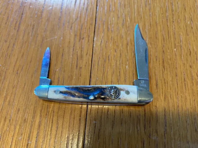 Hen & Rooster Stag Handle Solingen Germany Pocket Knife