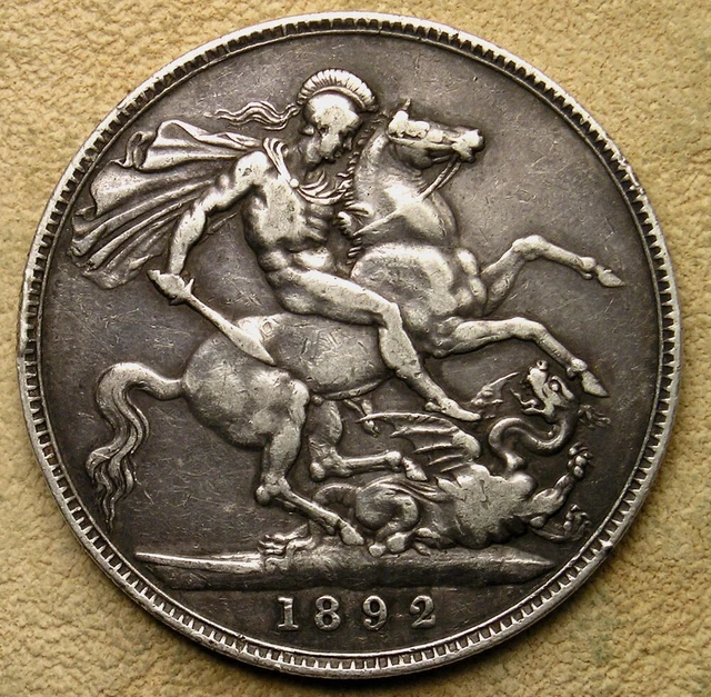 Great Britain: 1892 Queen Victoria Silver Jubilee-Head Crown