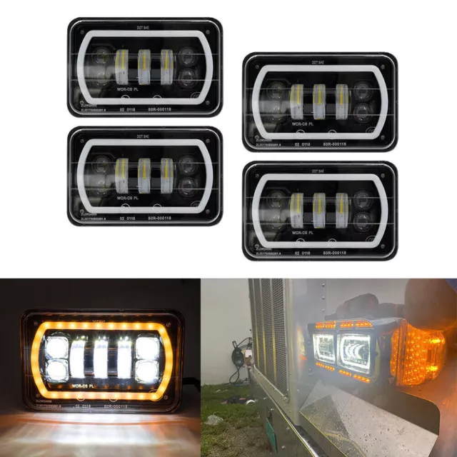 Phares LED 4x6 '', faisceau Hi/Lo DRL pour Pontiac Firebird Trans AM 1977 –...