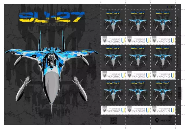 Su-27 Flanker B 1/72 Die Cast Model - HA6015 Ukrainian Air Force, Feb 2022