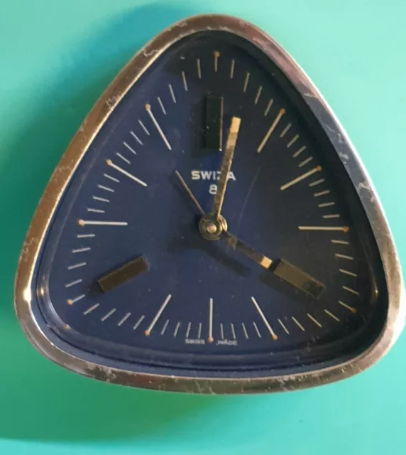 Swiza 8 Giorni Orologio Sveglia Da Tavolo Vintage