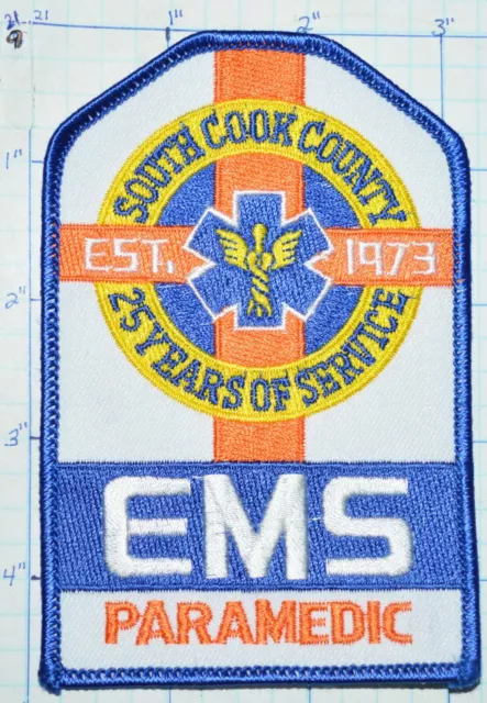 Illinois, South Cook County Ems Paramedic Emergency Medical 1998 25 Years Patch