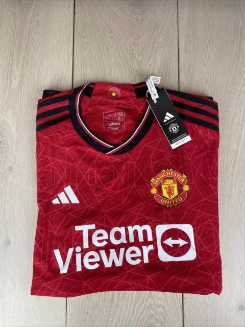 Men’s Adidas Manchester United Home Red Garnacho Shirt -Size L - Player Issue