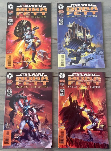 VTG 1999 DARK HORSE COMICS Star Wars Boba Fett Enemy Of The Empire 1 2 3 4 Vader