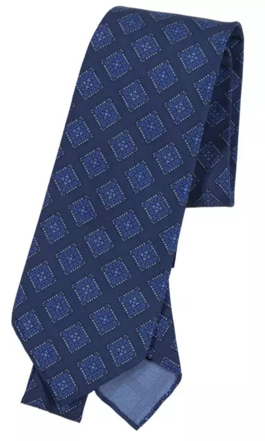 Drake's - Indigo SIlk Tie w/Blue Ancient Madder Print