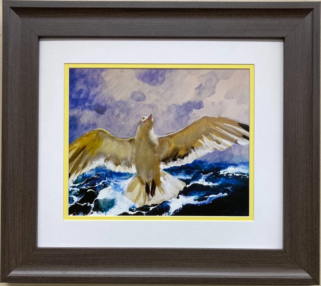 Jamie Wyeth "Gull Rising" CUSTOM FRAMED Art Andrew Americana Ocean