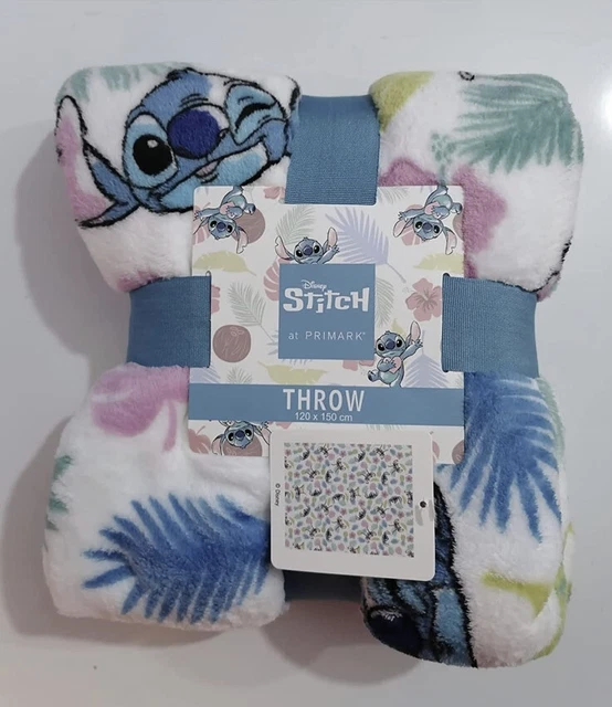 DISNEY LILO & Stitch, Angel Fluffy Bed Sofa Throw Super Soft Fleece