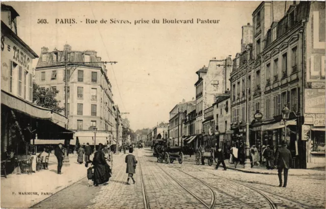 CPA Paris 15th Paris-Rue de Sévres, take from Boulevard Pasteur (311633)