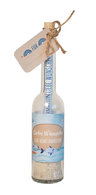 Liebe Wünsche zur Konfirmation | Flasche für Geldgeschenk | Stück | 491625
