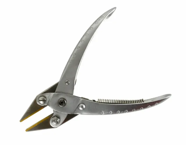 Parallel-Action Pliers Flat Nose Brass-Lined Jaws Jewelry Making Non-Marring