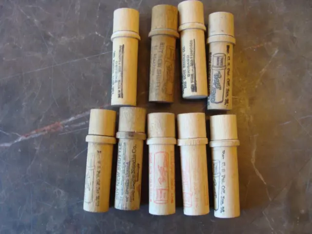Vintage Lot 9 BOYE Wooden Holder Case Tubes & Needles Antique Vary Size c.1900's