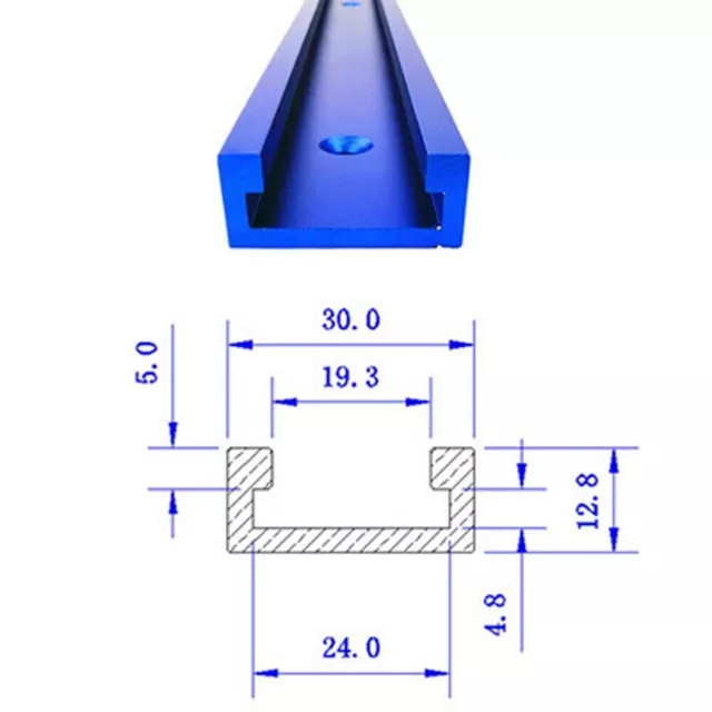 T-track T-slot Miter Track Jig Fixture Circular Saw Flip Woodworking DIY Slider 2