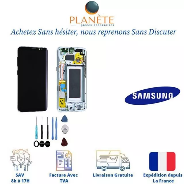 Original Ecran LCD Complet Argent Sur Châssis Pour Samsung Galaxy S8 G950F