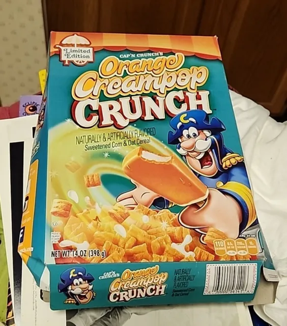 Limited Edition Cap'n Crunch Orange Creampop Crunch Collectible Empty Box   Rare