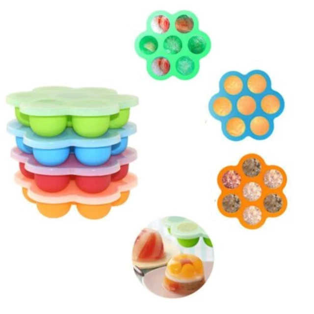 Reusable Silicone Food Storage Containers Crisper Egg Freezer Tray Bite Mold