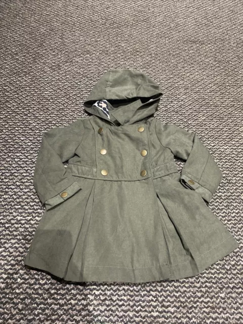 Tahari Baby Girls 18 Months Gorgeous Khaki Military Style Coat  BNWT