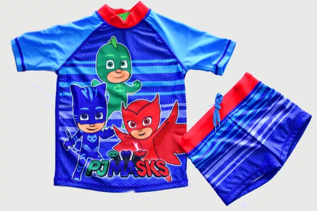 NEW Sz 3-7 BOYS SWIMWEAR SWIMSUIT PJ MASKS NINJA TUNKS TOGS BATHERS CHILDREN