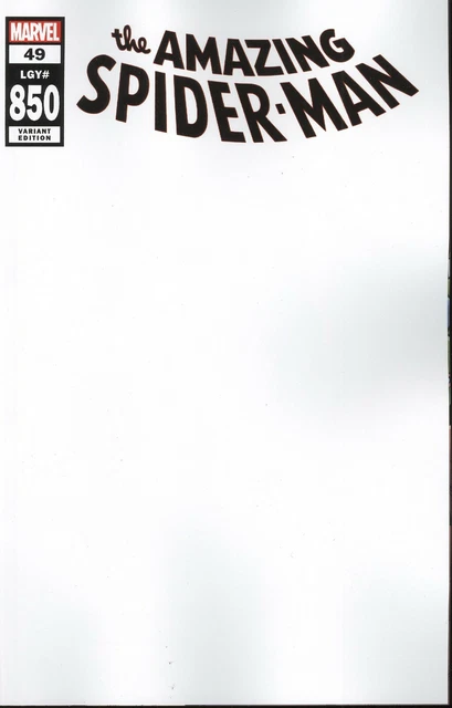 Amazing Spider-Man #49 Blank Variant Vf/Nm 2020 Marvel Comics Hohc