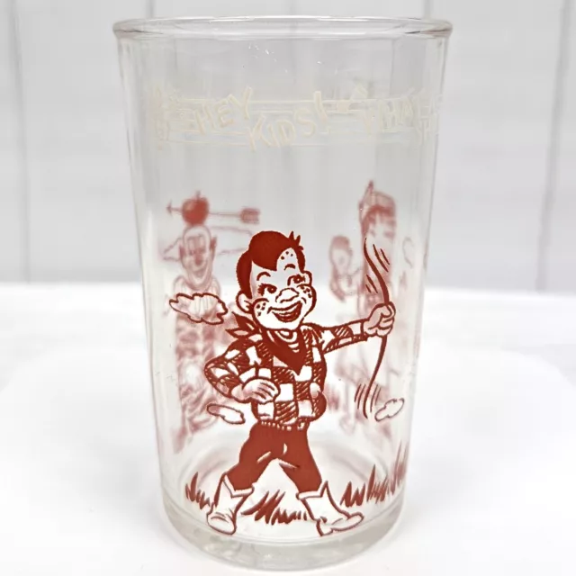 1953 Welchs Jelly Jar Glass Howdy Doody Clarabell Princess Summerfall Flub-A-Dub