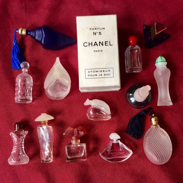 Job Lot Vintage Miniature Glass Perfume Bottle,BURANI,FERRETTI,KENZO,MODIGLIANI