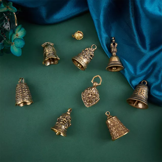 Brass six-character bell brass gourd pendant keychain brass penda ZR