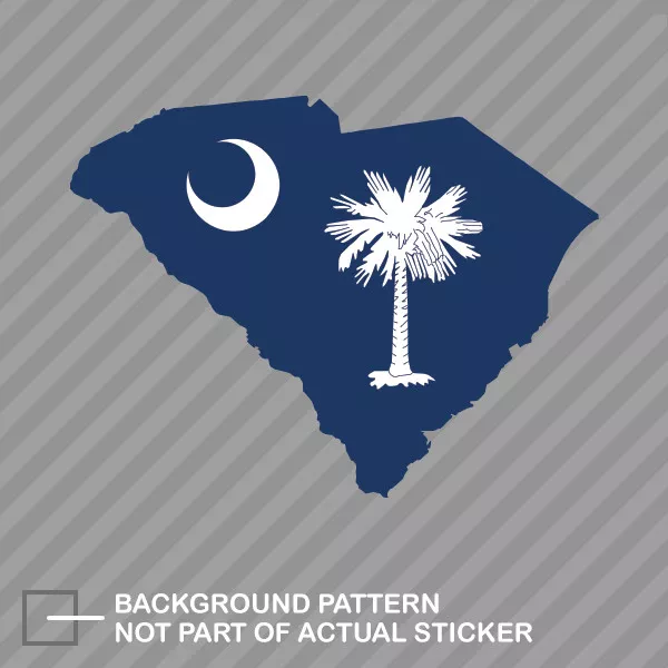 South Carolina State Shaped Flag Sticker Decal Vinyl SC