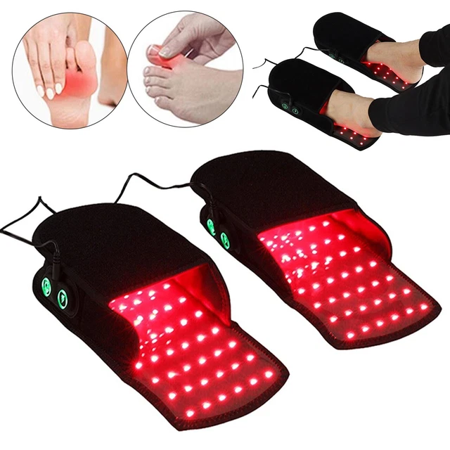 2 SLIPPERS LED Infrared Red Light Therapy for Foot Neuropathy Joint