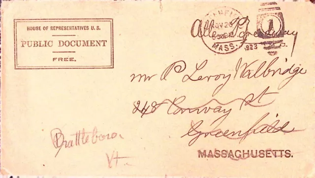 US House of Representative 1923 Envelope